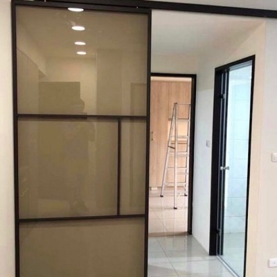 北桃竹隔間現代風格玻璃隔屏